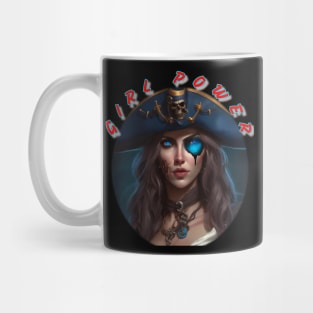 Girl power, blue eyed pirate Mug